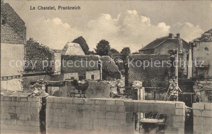 Le Chatelet-sur-Retourne Ruinen 1. Weltkrieg Grande Guerre