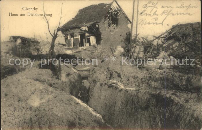 Givenchy-en-Gohelle Haus am Divisionsgang 1. Weltkrieg Grande Guerre