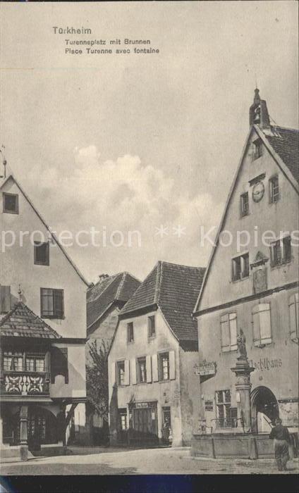 Tuerkheim Elsass Turenneplatz Brunnen Place Fontaine