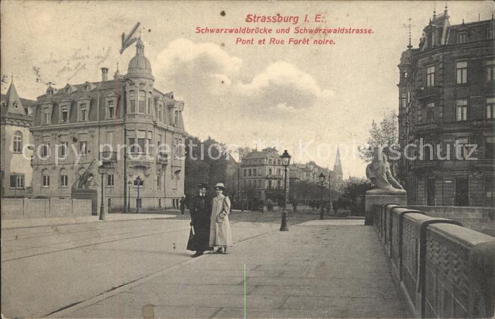 Strassburg Elsass Schwarzwaldbruecke Schwarzwaldstrasse Pont et Rue Foret Noire