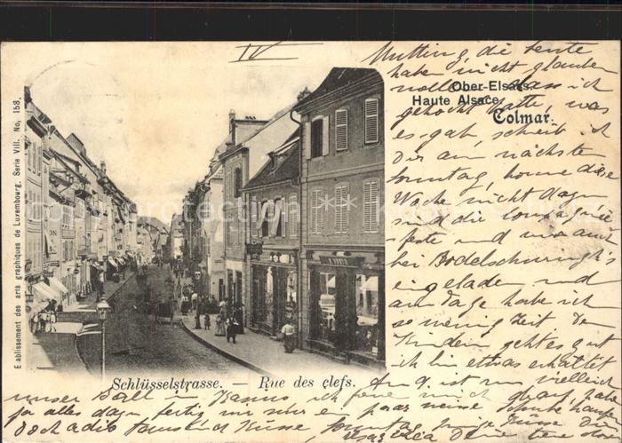 Colmar Haut Rhin Elsass Schluesselstrasse Rue des clefs
