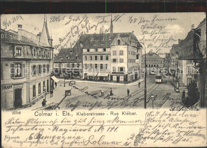 Colmar Haut Rhin Elsass Kleberstrasse Strassenbahn Rue Kleber