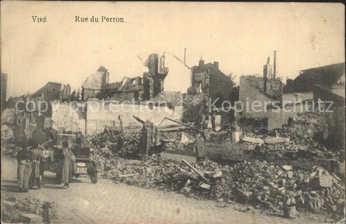 Vise Rue du Perron Ruines Grande Guerre 1. Weltkrieg