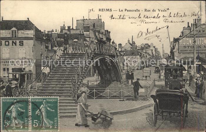 Reims Champagne Ardenne La Passerelle Rue de Vesle Kutsche Stra