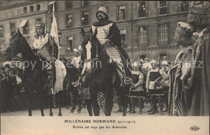 Rouen Millenaire Normand 911-1911 Rollon est recu par les Autorites