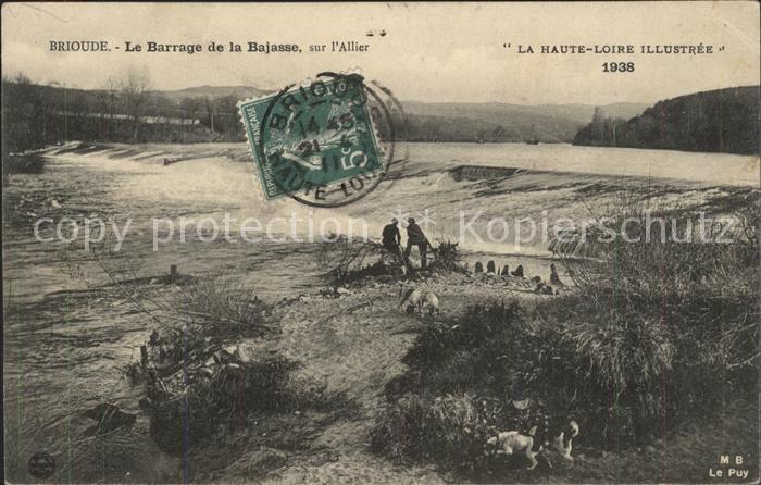 Brioude Barrage de la Bajasse Stempel auf AK