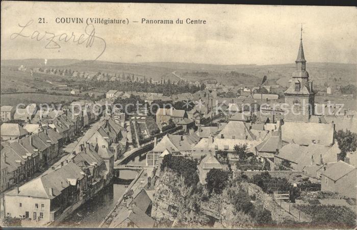 Couvin Panorama du Centre Eglise