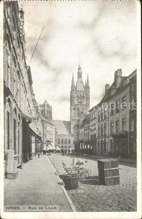 Ypern Ypres Rue de Lille Eglise