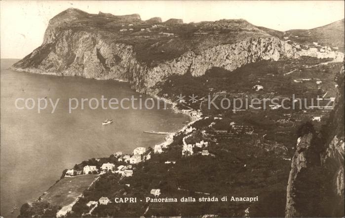 Capri Panorama dalla strada di Anacapri