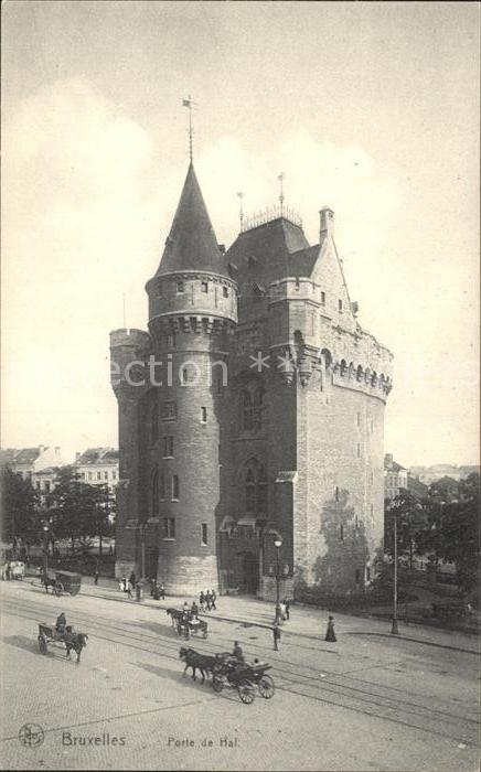 Bruxelles Bruessel Porte de Hal Pferdekutschen