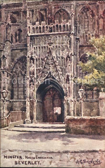 Beverley Kingston upon Hull, City of Kuenstlerkarte Minster North Entrance