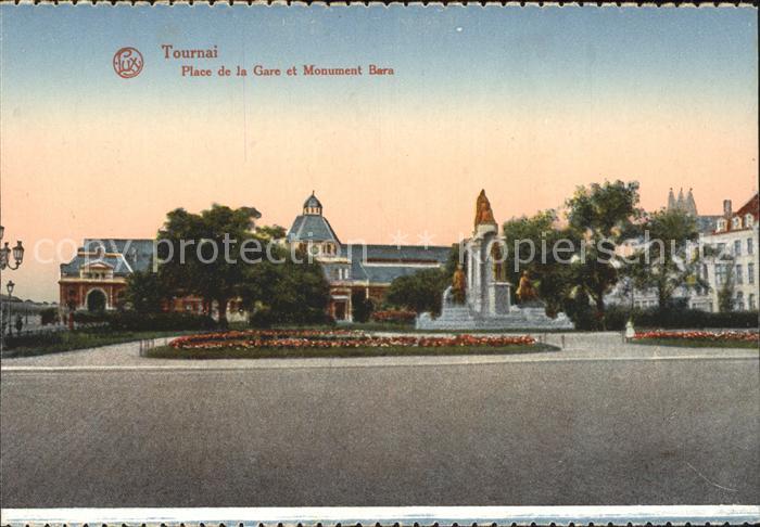 Tournai Hainaut Place de la Gare et Monument Bara