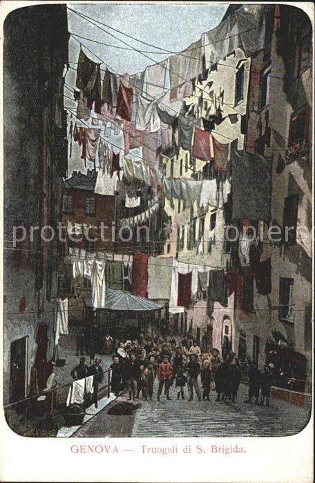 Genova Genua Liguria Truogoli di S. Brigida Kinder Waescheleinen