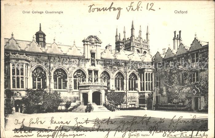 Oxford Oxfordshire Oriel College Quadrangle