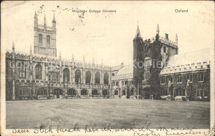 Oxford Oxfordshire Magdalen College Cloisters