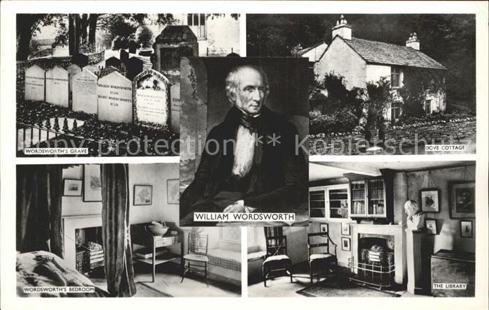England UK William Wordsworth Portrait Grab Cottage Bedroom