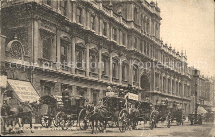 London Burlington House Pferdekutschen