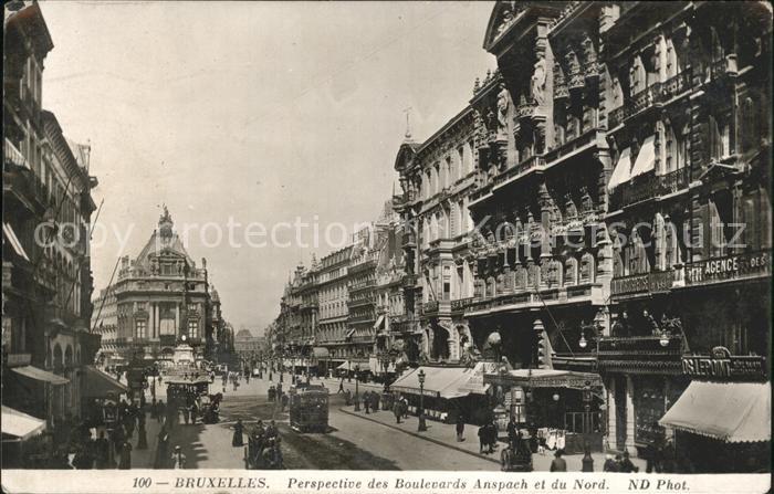 Bruxelles Bruessel Boulevards Anspach Strassenbahn