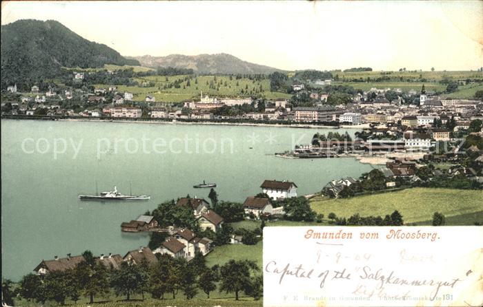 Gmunden Salzkammergut vom Moosber gesehen