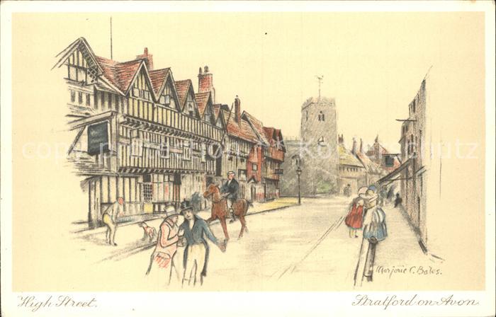 Stratford-on-Avon High Street Kuenstlerkarte