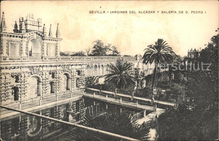 Sevilla Andalucia Jardines Alcazar Galeria D Pedro I