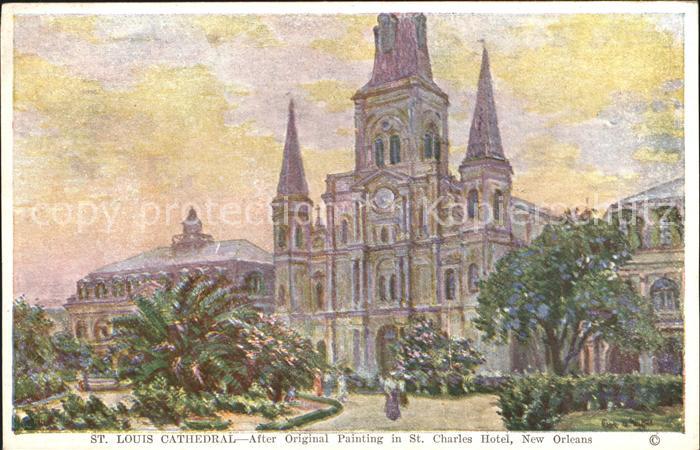 New Orleans Louisiana St Louis Cathedral Kuenstlerkarte