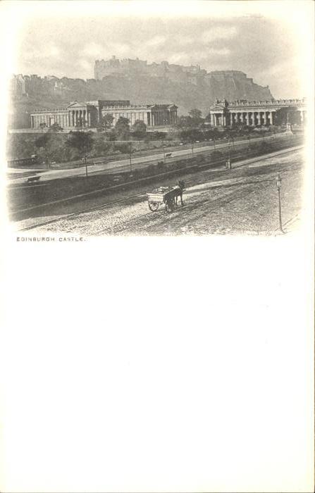Edinburgh Scotland Castle Pferdekutsche