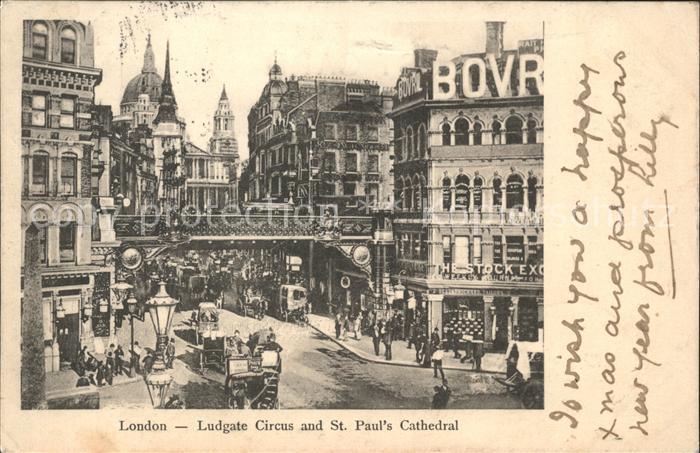 London Ludgate Circus St Pauls Cathedral