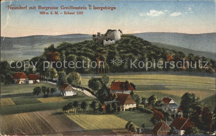 Neundorf Burgruine Greiffenstein Isergebirge