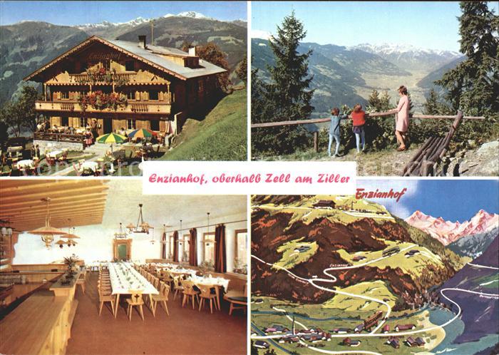 Zell Ziller Tirol Enzianhof Speisesaal Aussichtspunkt Panoramakarte