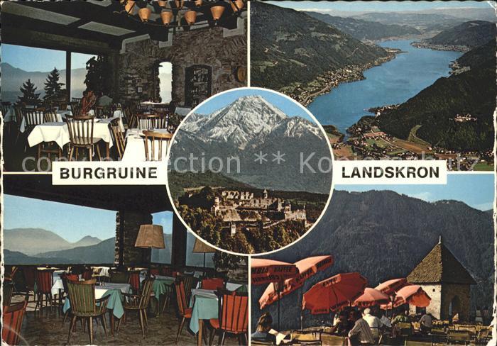 Ossiachersee Burgruine Landskron Kronensaal Mittagskogel Turmsaal Terrasse
