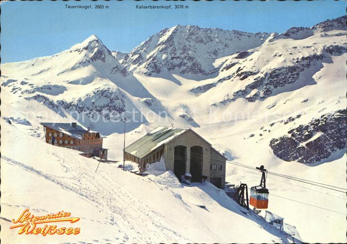 Uttendorf Salzburg Seilbahn Bergstation Weisssee mit Rudolfshuette