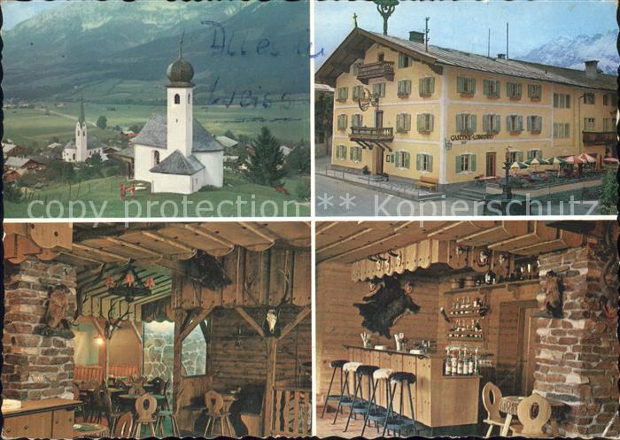 Ellmau Tirol Gasthof Lobewein Stube Bar Kirche