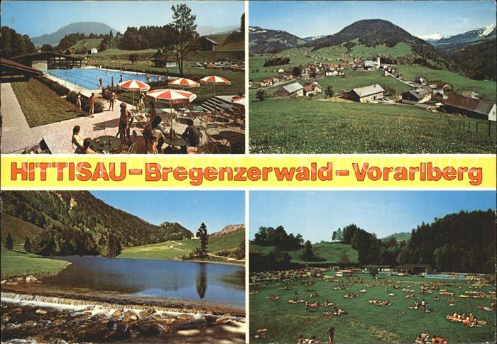 Hittisau Vorarlberg Bregenzerwald Schwimmbad Panorama Liegewiese