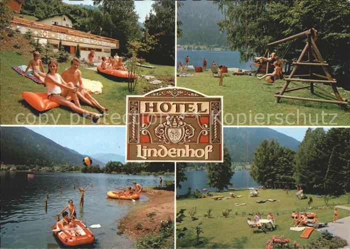 Feld See Hotel Lindenhof Liegewiese Kinderspielplatz Schlauchboote