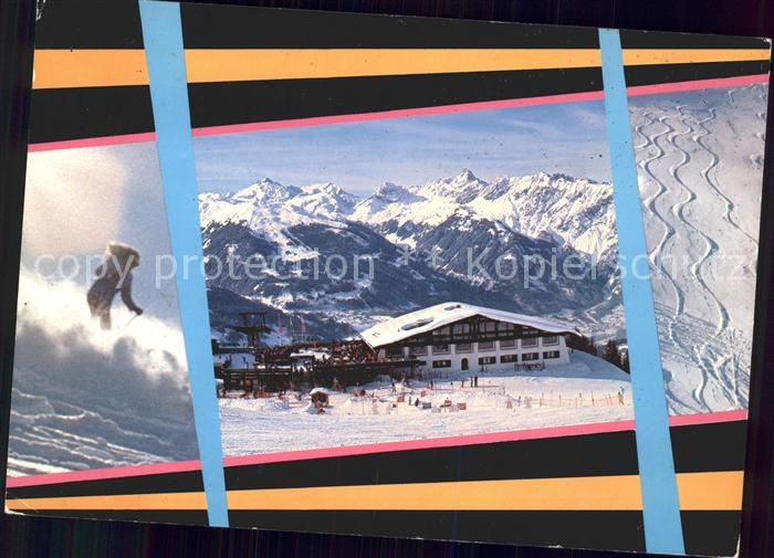 Schruns Vorarlberg Bergrestaurant Kapell mit Golm und Zimba