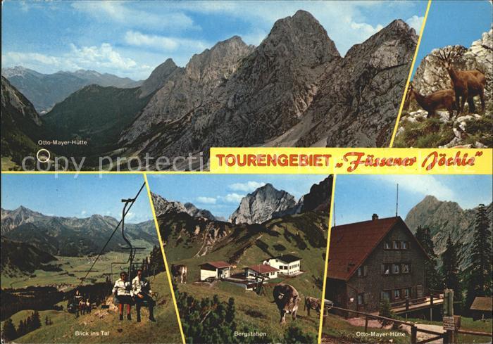 Graen Tirol Fuessener Joechle Doppelsesselbahn Gehren und Koellerspitze Bergstat