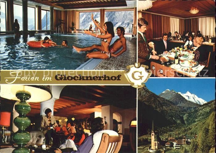 Heiligenblut Kaernten Hotel Glocknerhof Hallenbad Gastraum Dorfblick