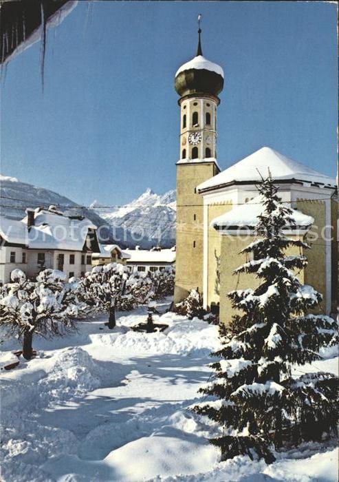 Schruns Vorarlberg Kirche mit Zimba