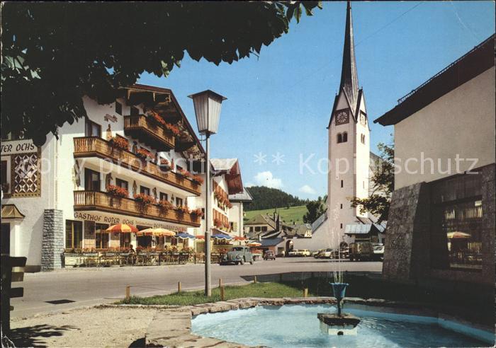 Abtenau Marktplatz Kirche Brunnen