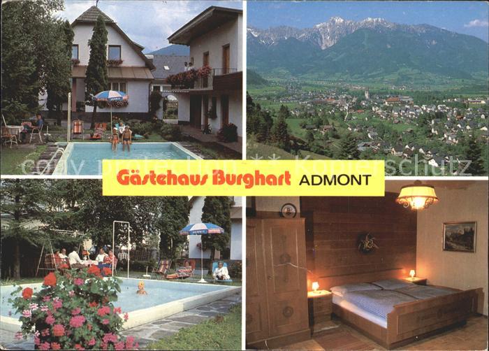Admont Steiermark Gaestehaus Burghart Swimmingpool Zimmer Panorama
