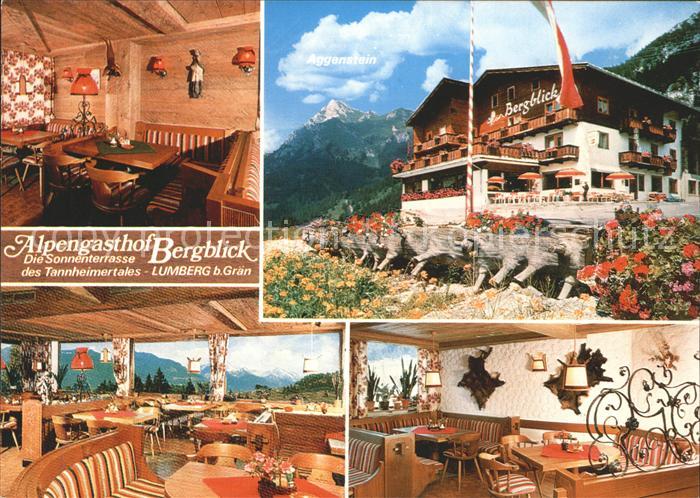 Lumberg Graen Tirol Alpengasthof Bergblick Gastraum Sonnenterrasse