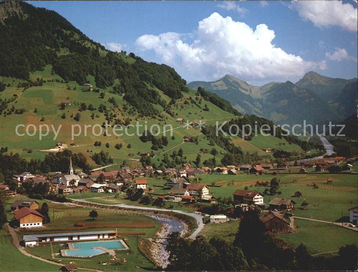 Mellau Vorarlberg Panorama mit Schwimmbad
