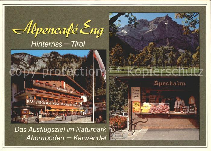 Hinterriss Tirol Alpencafe Eng Karwendel Speckalm Stand