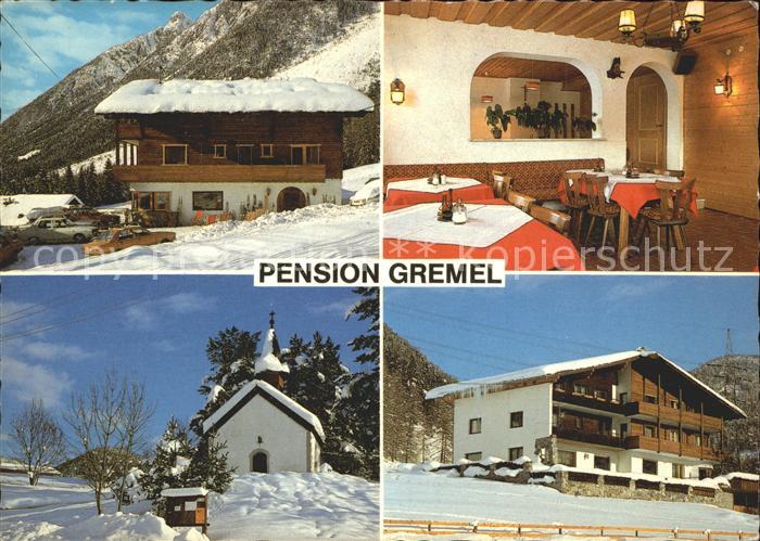 Obsteig Tirol Pension Gremel Gaststube Kapelle