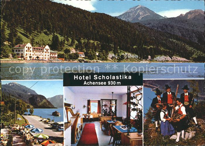 Achensee Hotel Scholastka Promenade Gaststube Musiker Trachten
