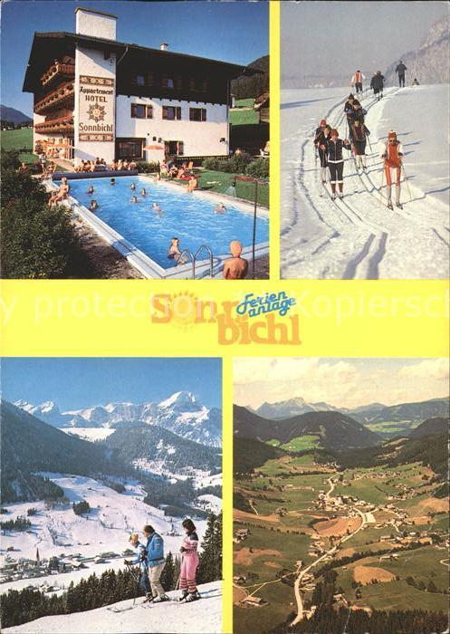 St Martin Tennengebirge Hotel Sonnenbichl Ferienanlage Panorama Langlaeufer