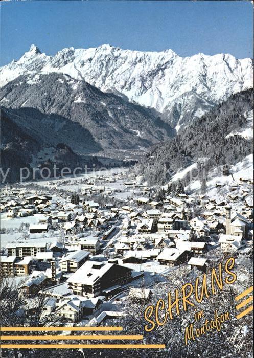 Schruns Vorarlberg mit Zimba und Vandanser Steinwand