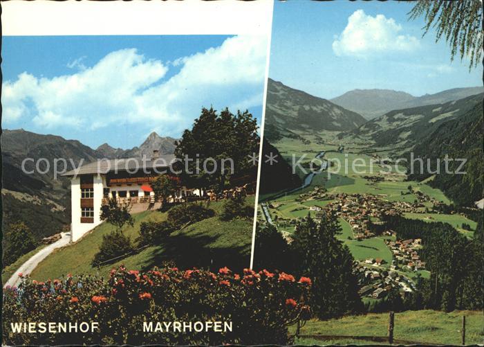 Mayrhofen Zillertal Alpengasthof Wiesenhof mit Brandenberg Kolm und Talblick
