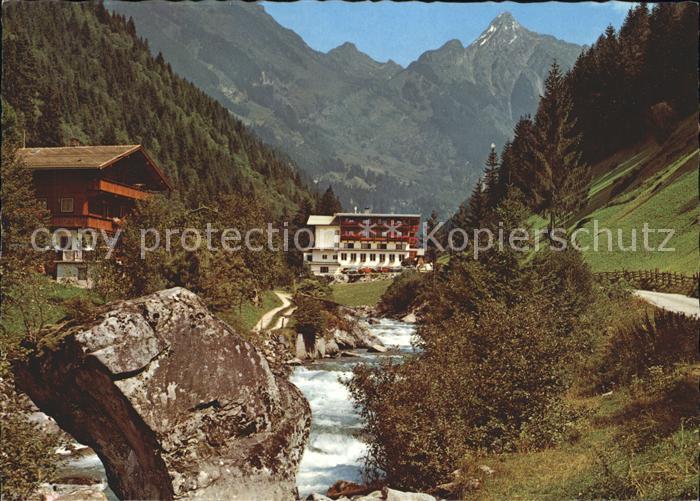 Mayrhofen Zillertal Alpengasthof Zillergrund mit Brandbergkolm
